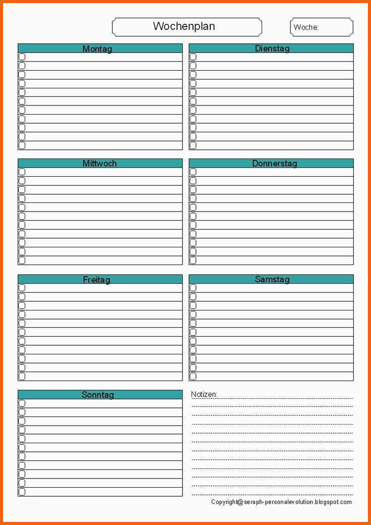 Ausgezeichnet Die Besten 25 Wochenplan Vorlage Ideen Auf Pinterest