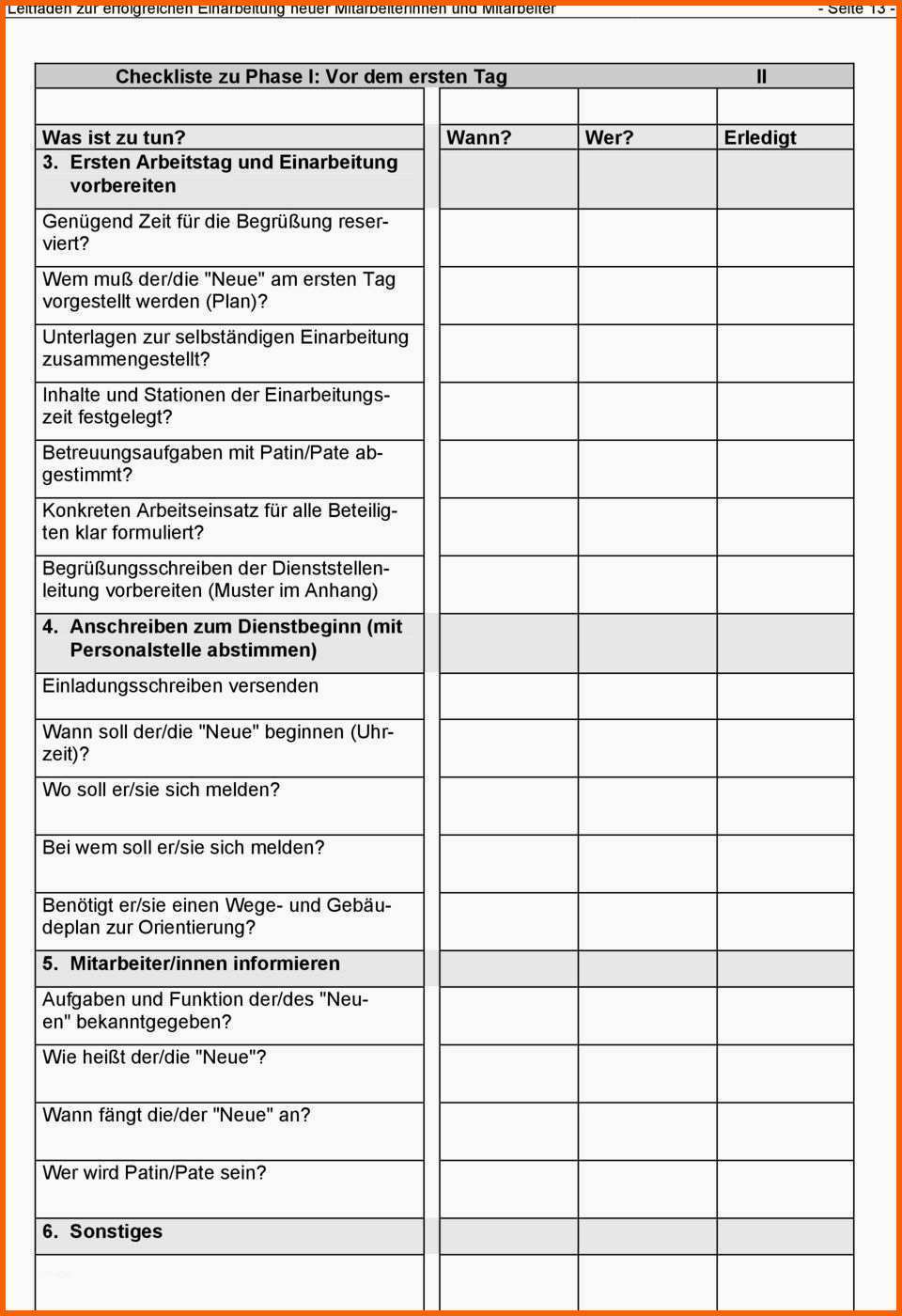 Ausgezeichnet Einarbeitungsplan Vorlage Excel Beste Leitfaden Zur