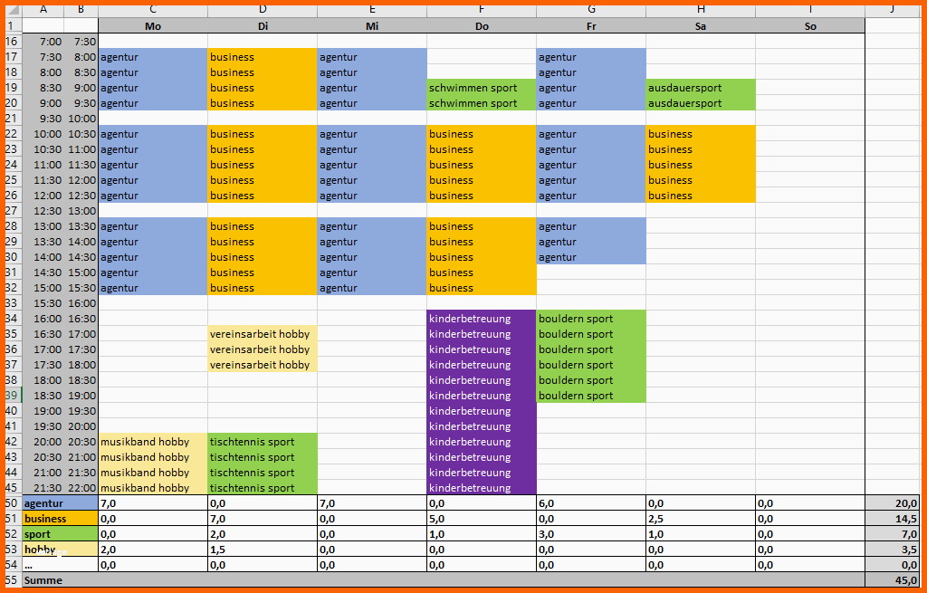 Ausgezeichnet Excel Vorlage Wochenplan Pierre Tunger