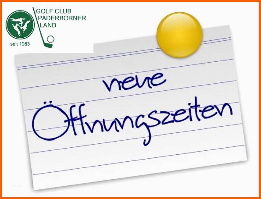 Ausgezeichnet Golf Club Paderborner Land E V Neue Öffnungszeiten Und