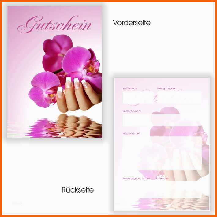 Ausgezeichnet Gutschein orchidee Nagelstudio Gp103