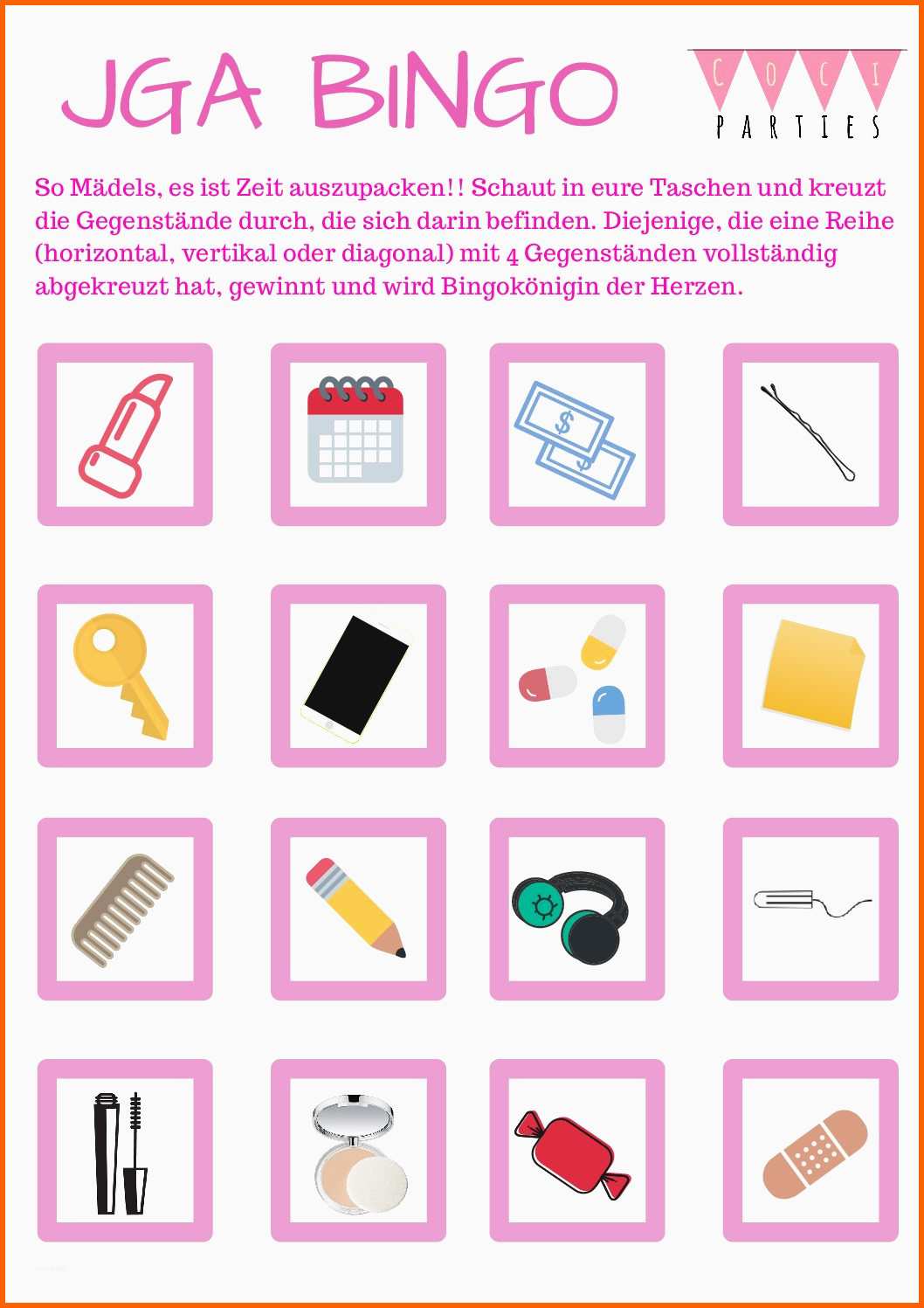 Ausgezeichnet Jga Bingo Download Vorlage Spiele Jga — Cociparties