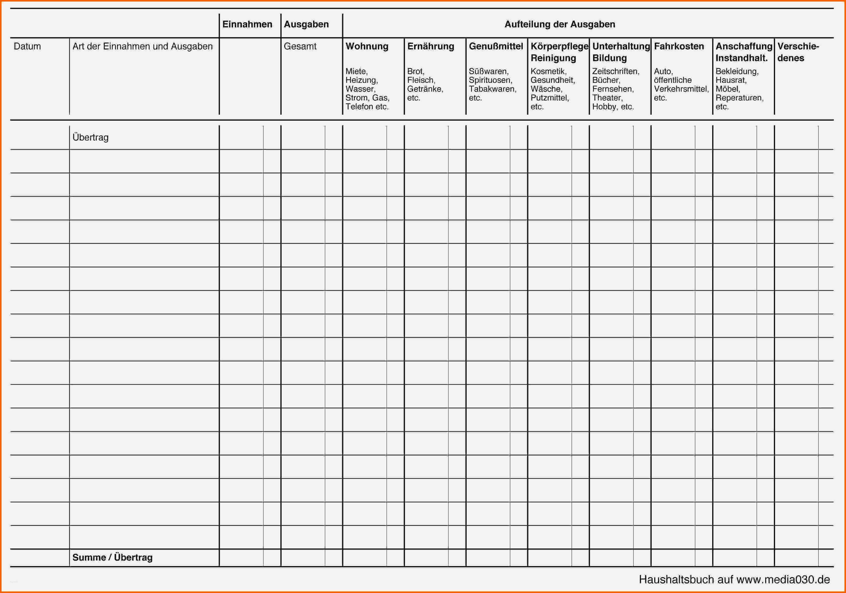 Ausgezeichnet Kassenbuch Excel Download