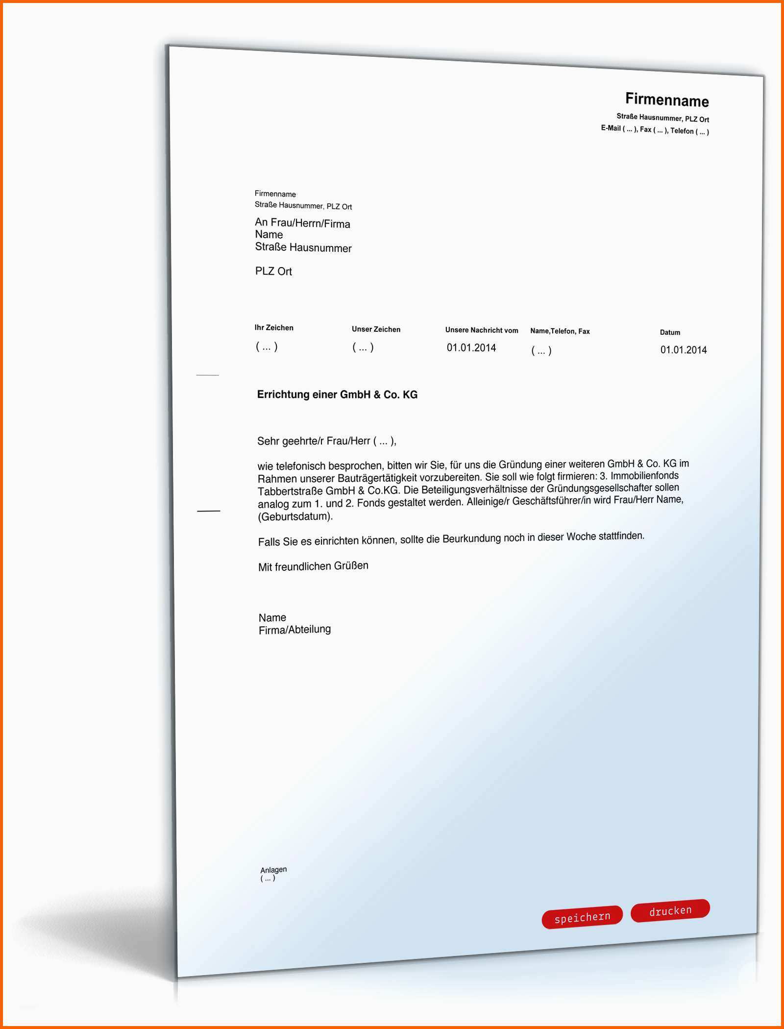 Ausgezeichnet Musterbrief An Notar Gesellschaftsgründung Vorlage Als Pdf