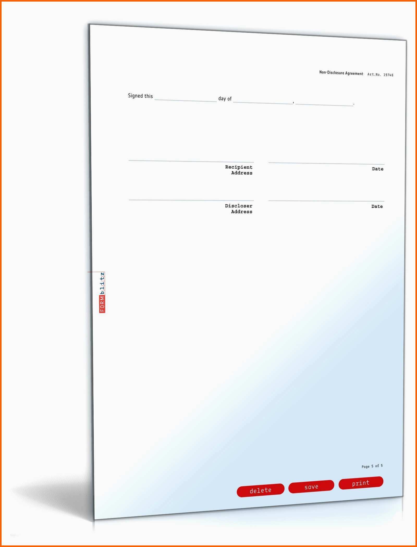 Ausgezeichnet Non Disclosure Agreement Deutsch Vorlage Angenehm