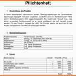 Ausgezeichnet Pflichtenheft