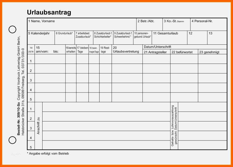 Ausgezeichnet Urlaubsantrag Vorlage Excel Schön 6 Vordruck Urlaubsantrag