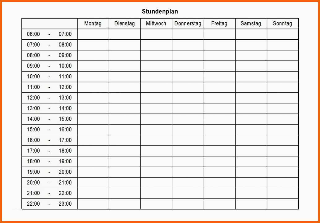 Ausnahmsweise 10 Stundenplan Vorlage Openoffice