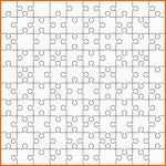 Ausnahmsweise 100 Puzzles Leere Vorlage Vektorgrafik