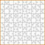 Ausnahmsweise 100 Puzzles Leere Vorlage Vektorgrafik