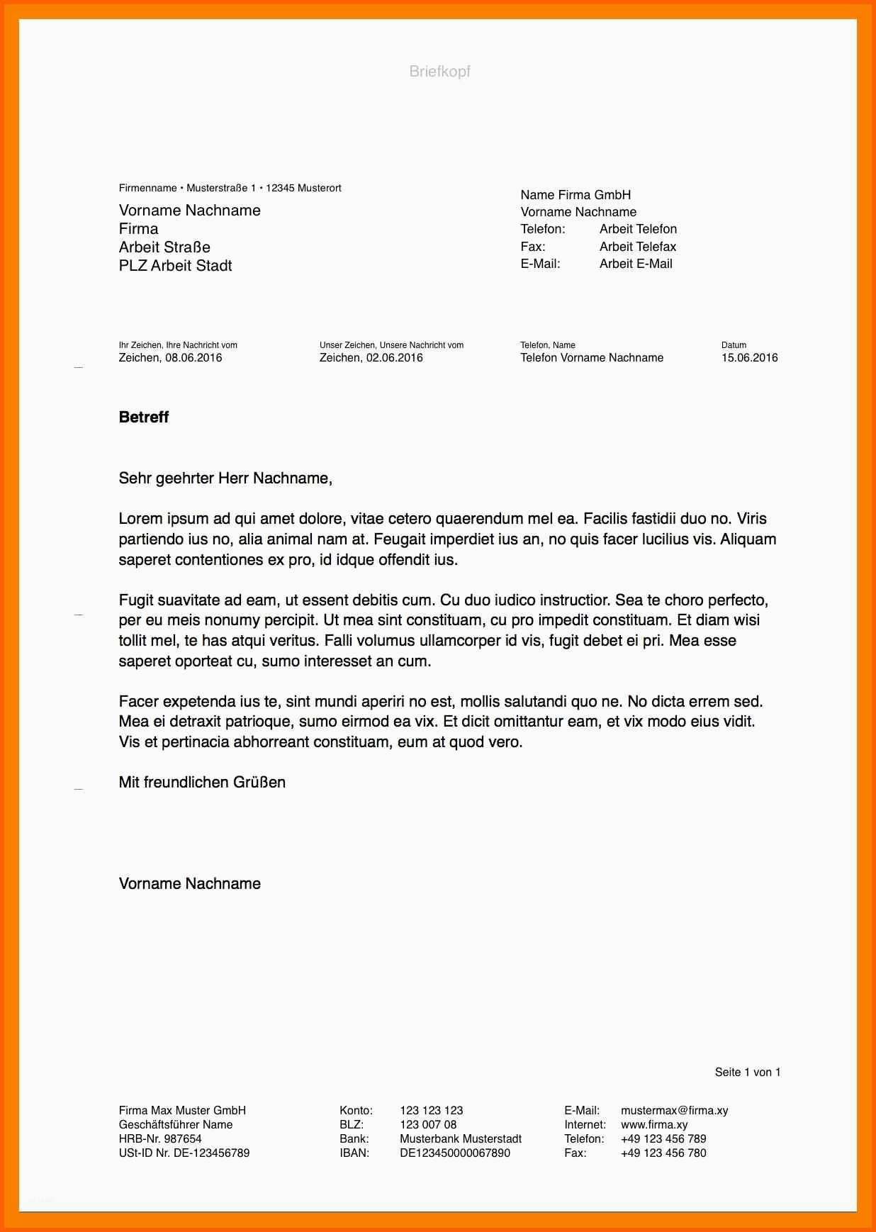 Ausnahmsweise 15 Einschreiben Brief Vorlage