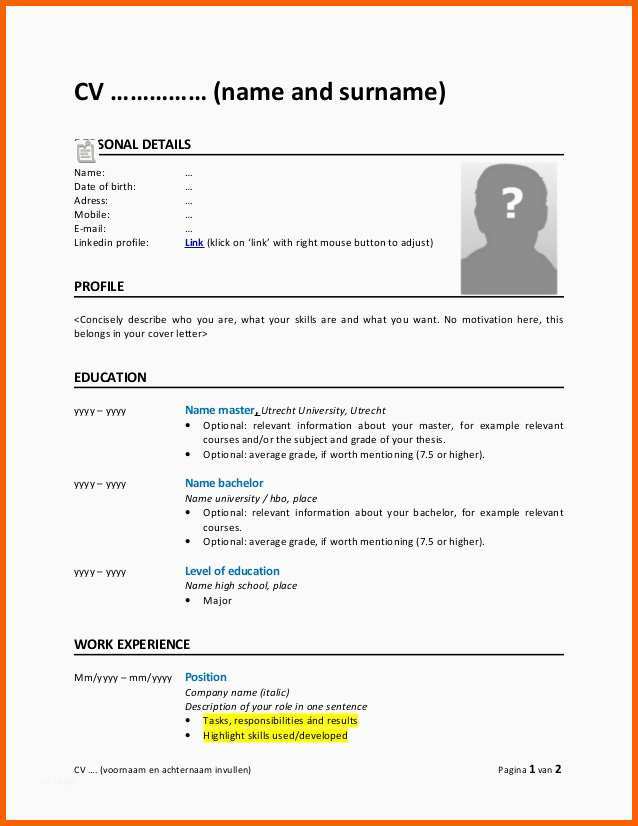 Ausnahmsweise 15 Englisch Cv Vorlage