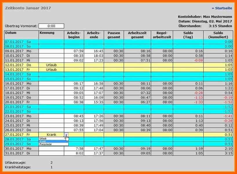 Ausnahmsweise 15 Zeiterfassung Excel Vorlage Kostenlos 2017