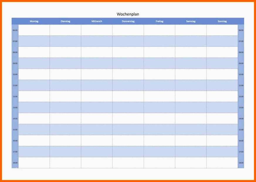 Ausnahmsweise 15 Zeitplan Vorlage Word
