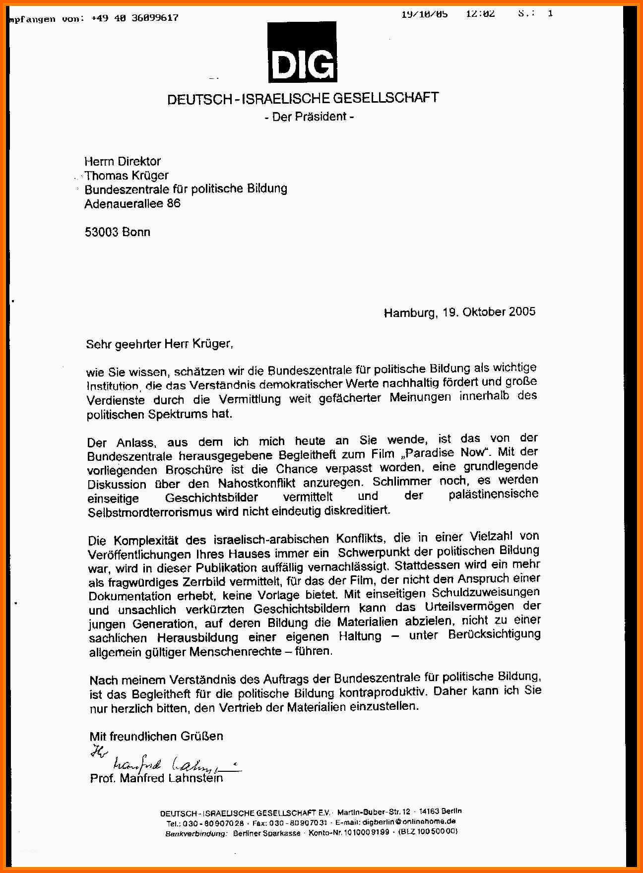 Ausnahmsweise 16 öffentlicher Brief Muster