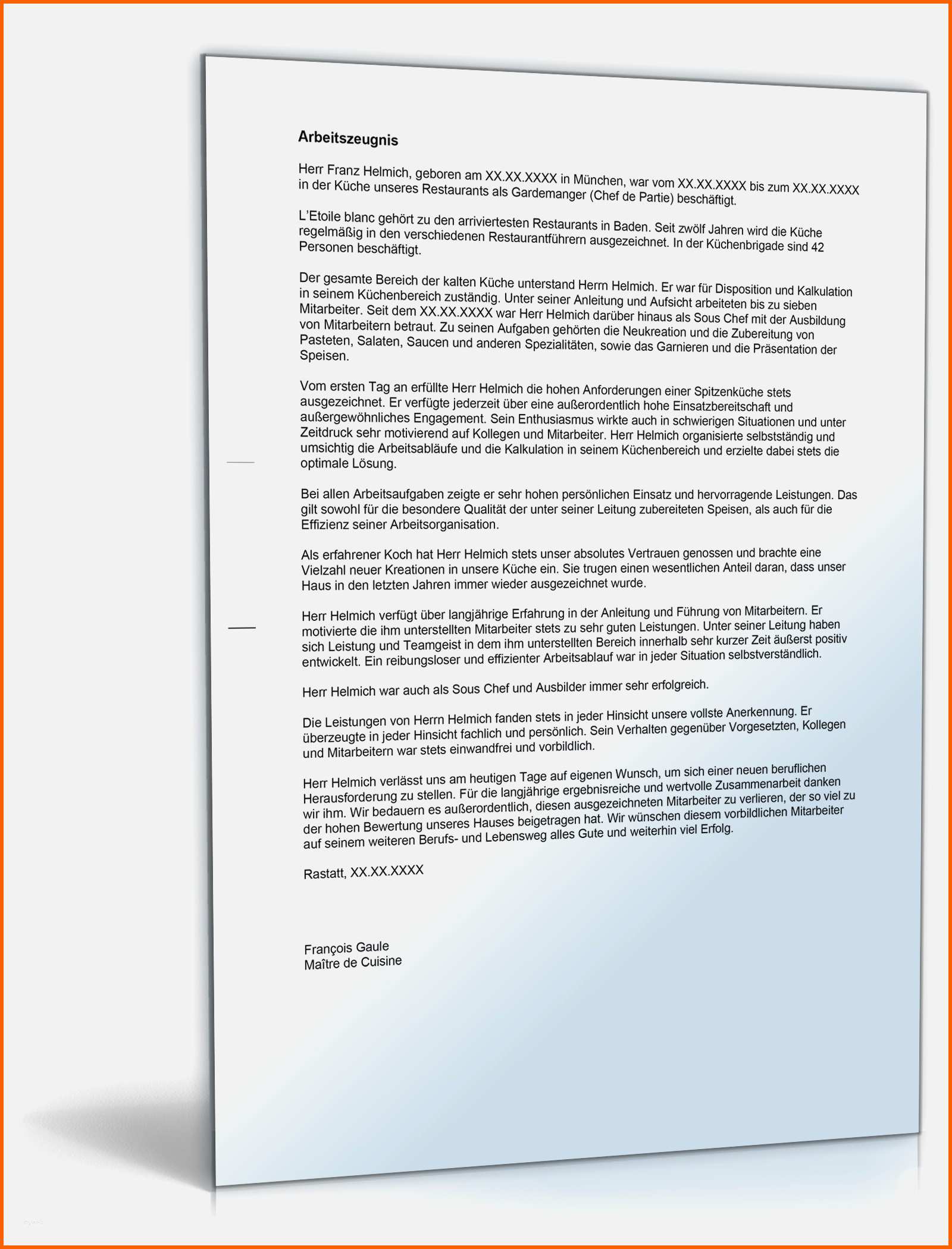 Ausnahmsweise 17 Arbeitszeugnis Vorlage