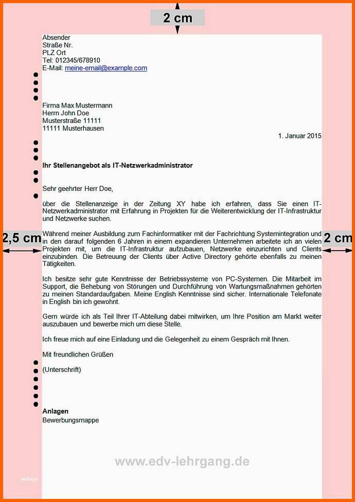 Ausnahmsweise 18 Bewerbung Zeilenabstand Muster