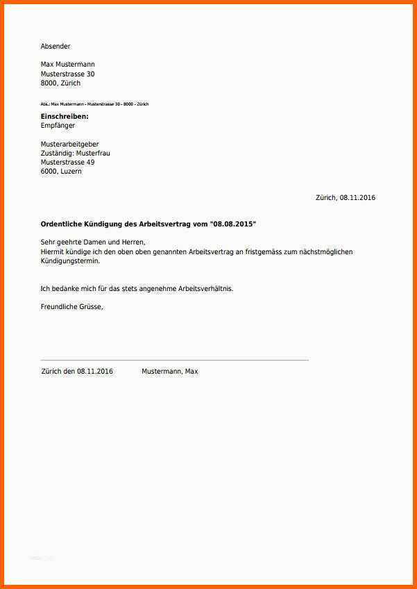 Ausnahmsweise 20 Arbeitsvertrag Richtig Kündigen