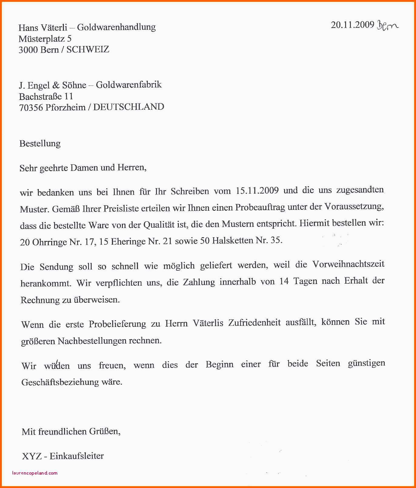 Ausnahmsweise Angebotsschreiben Vorlage Word Besten Der Bestellung