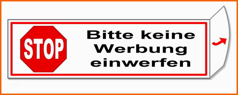Ausnahmsweise Bitte Keine Werbung Einwerfen Briefkasten Schild 70x20 Mm