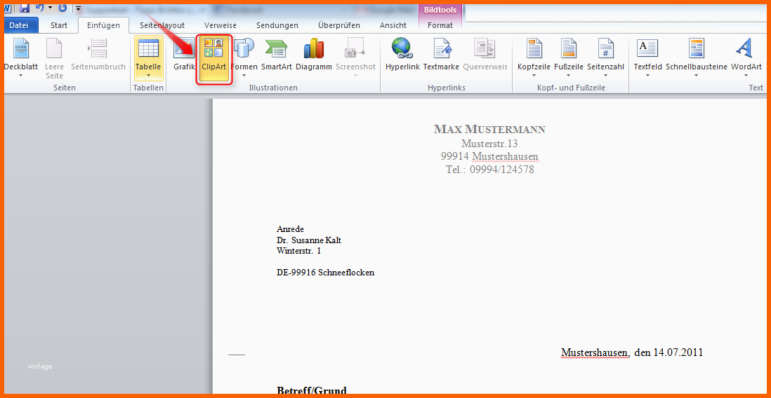 Ausnahmsweise Briefkopf Mit Microsoft Word Erstellen