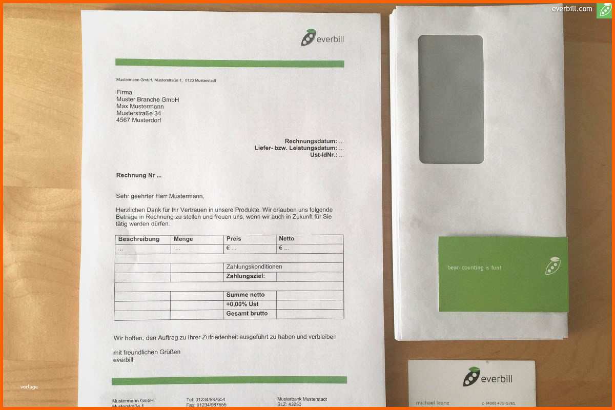 Ausnahmsweise Briefpapier Vorlage Gratis Herunterladen Everbill Magazin