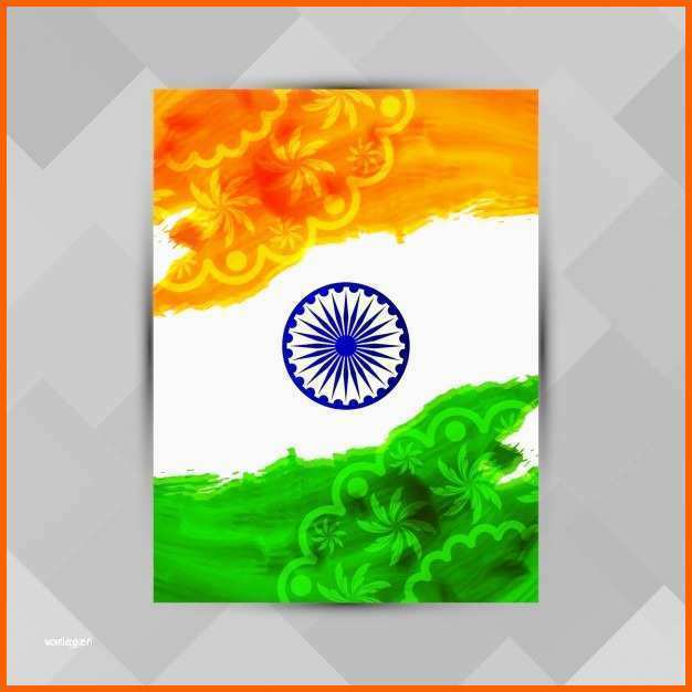 Ausnahmsweise Broschüre Vorlage Inspirierende Indische Trikolore thema