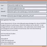 Ausnahmsweise E Mail Bewerbung Muster