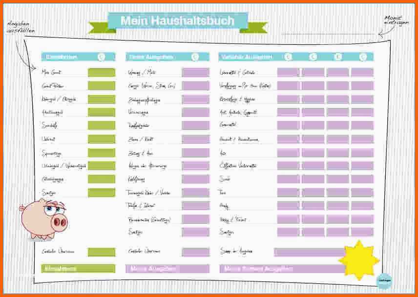 Ausnahmsweise Haushaltsbuch Vorlage Excel Fabelhaft 4 Vorlage