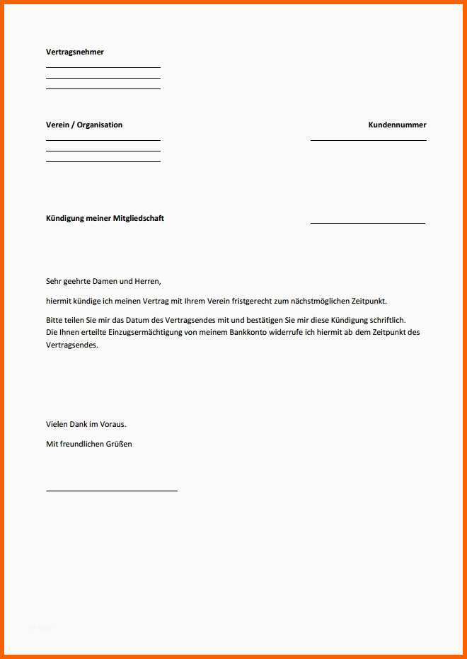 Ausnahmsweise Mietkündigung Vorlage