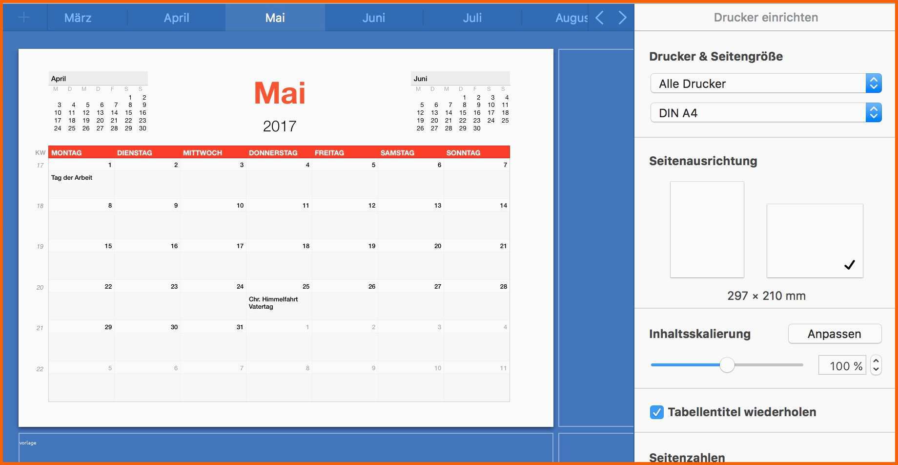 kalender 2017 monatsansicht