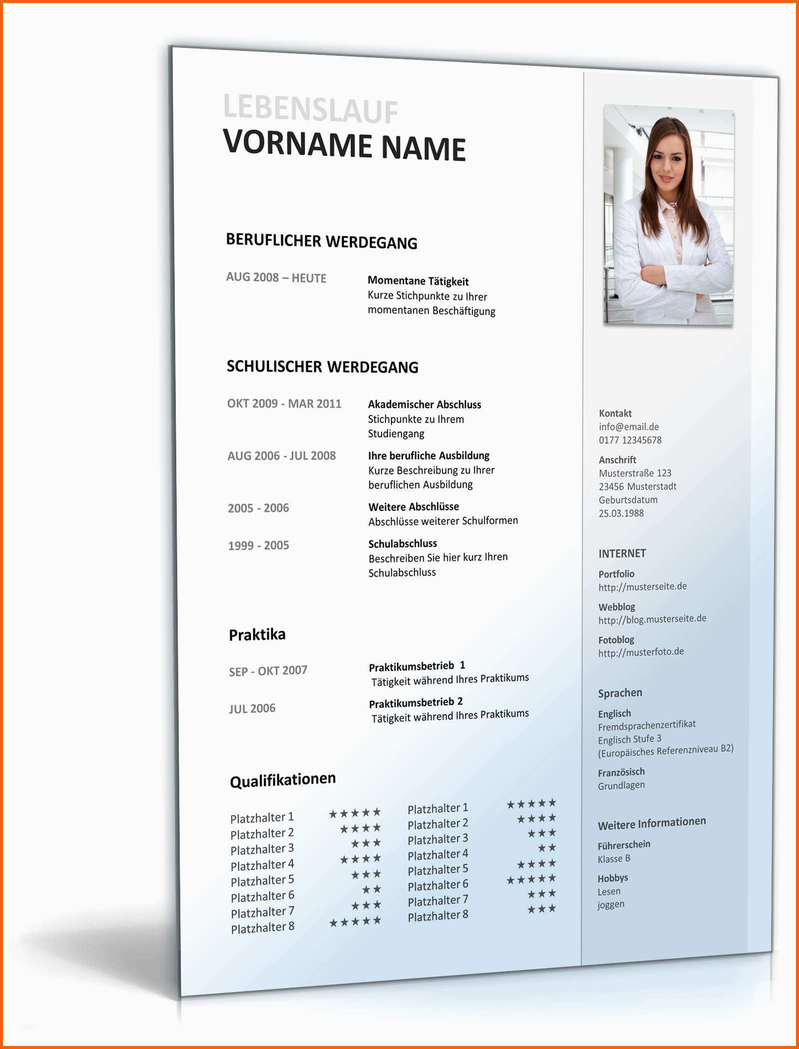 Ausnahmsweise Powerpoint Vorlage Kreative Bewerbung Kaufmann Vorlage