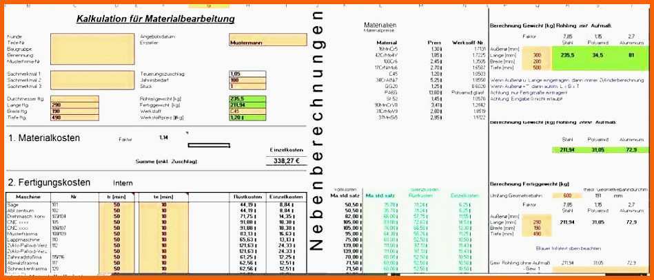 Ausnahmsweise Preiskalkulation Excel Vorlage Kostenlos Excel Vorlage