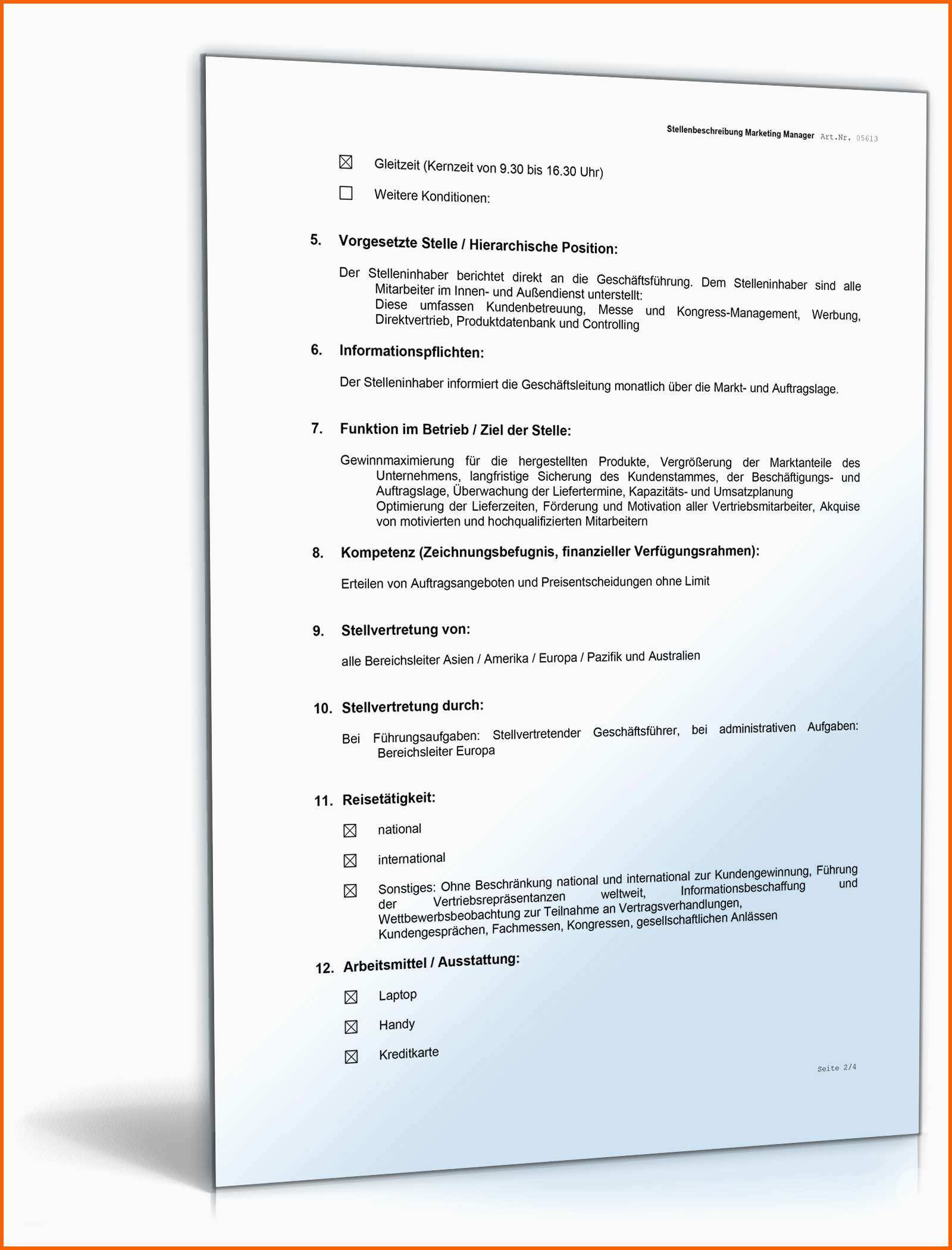 Ausnahmsweise Stellenprofil Marketing Manager
