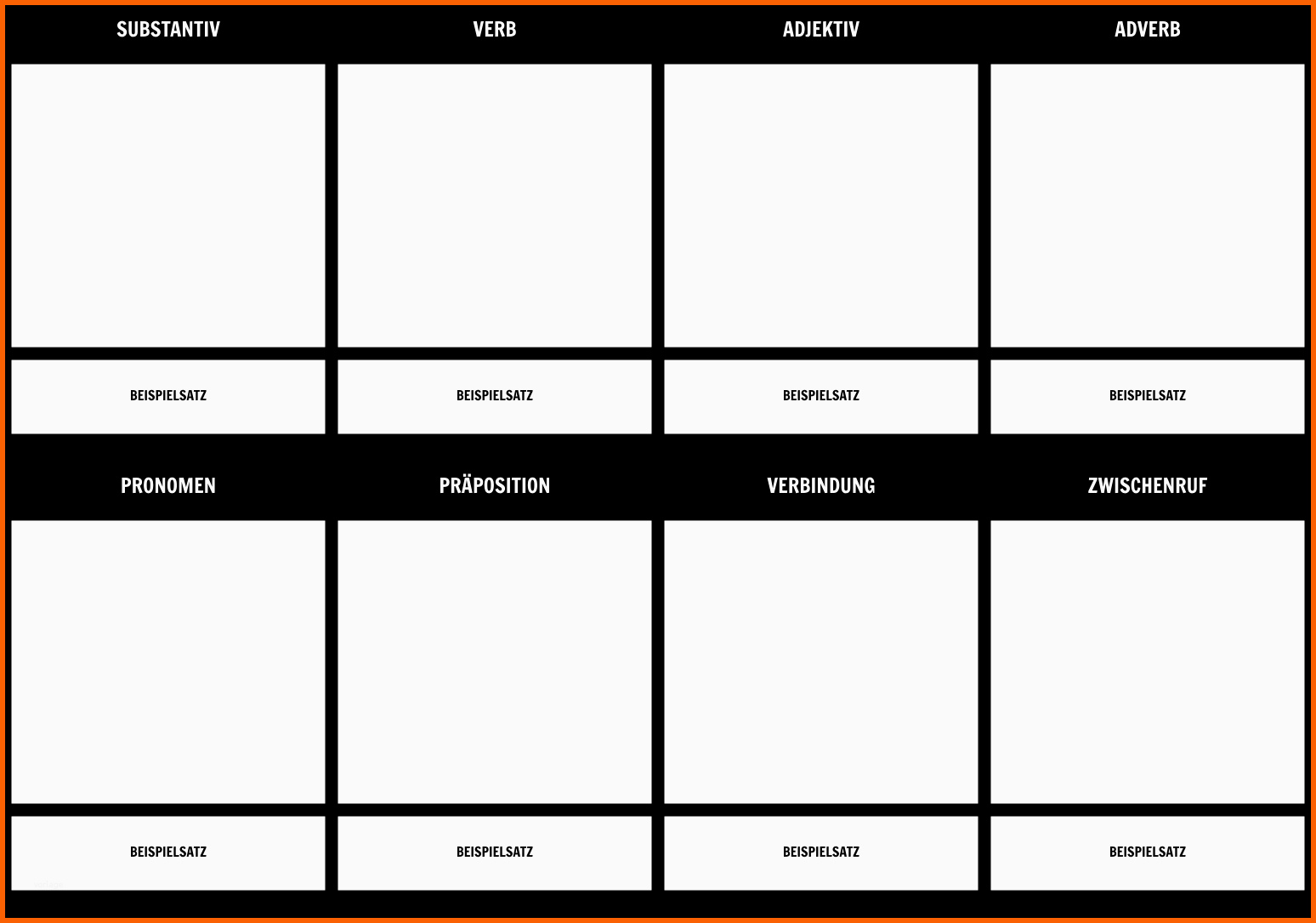 Ausnahmsweise Teile Der Sprache Storyboard Vorlage Storyboard