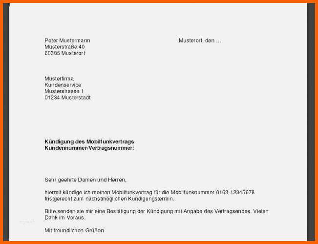 Ausnahmsweise Telekom Handyvertrag Kündigen Vorlage Einzigartig