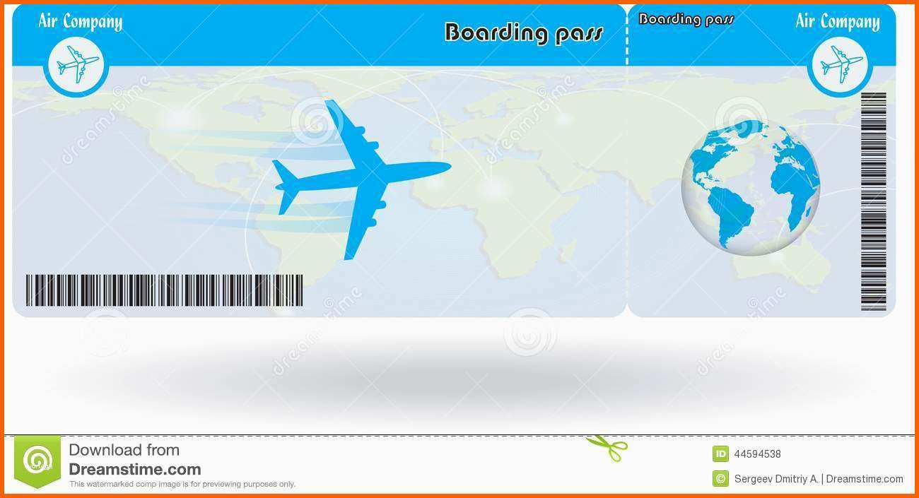 Ausnahmsweise Variante Des Flugtickets Vektor Abbildung Illustration