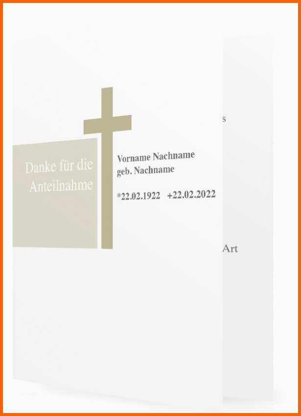 Ausnahmsweise Vorlage Für Trauer Danksagung