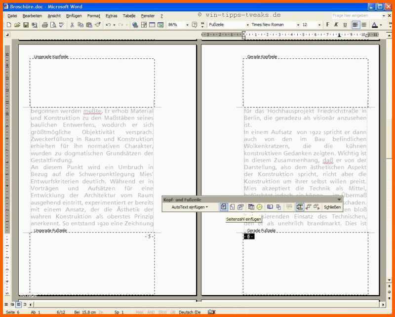 Ausnahmsweise Word Mehrseitige Hefte Mit Mittelheftung Und Faltung