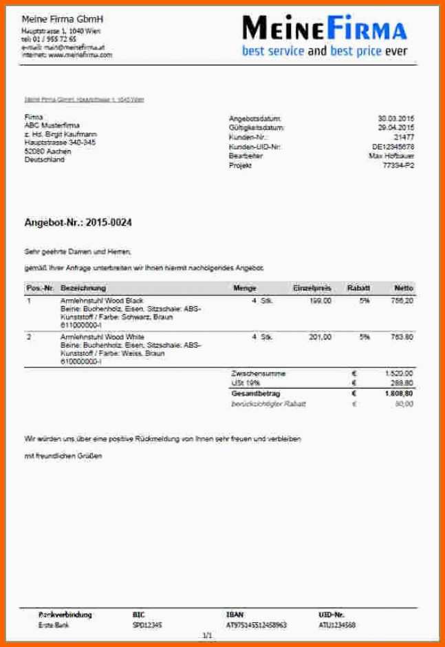 Beeindruckend 12 Angebot Englisch Vorlage