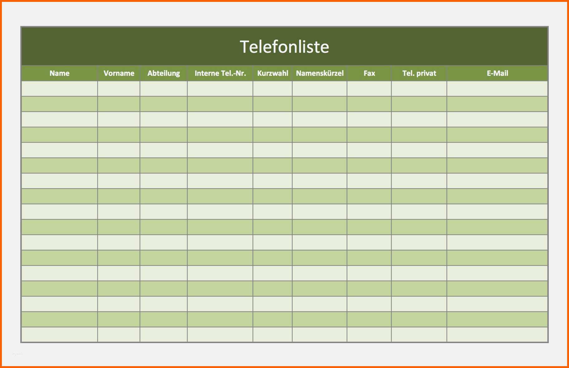 Beeindruckend Adressbuch Excel Vorlage Kostenlos Cool Telefonverzeichnis