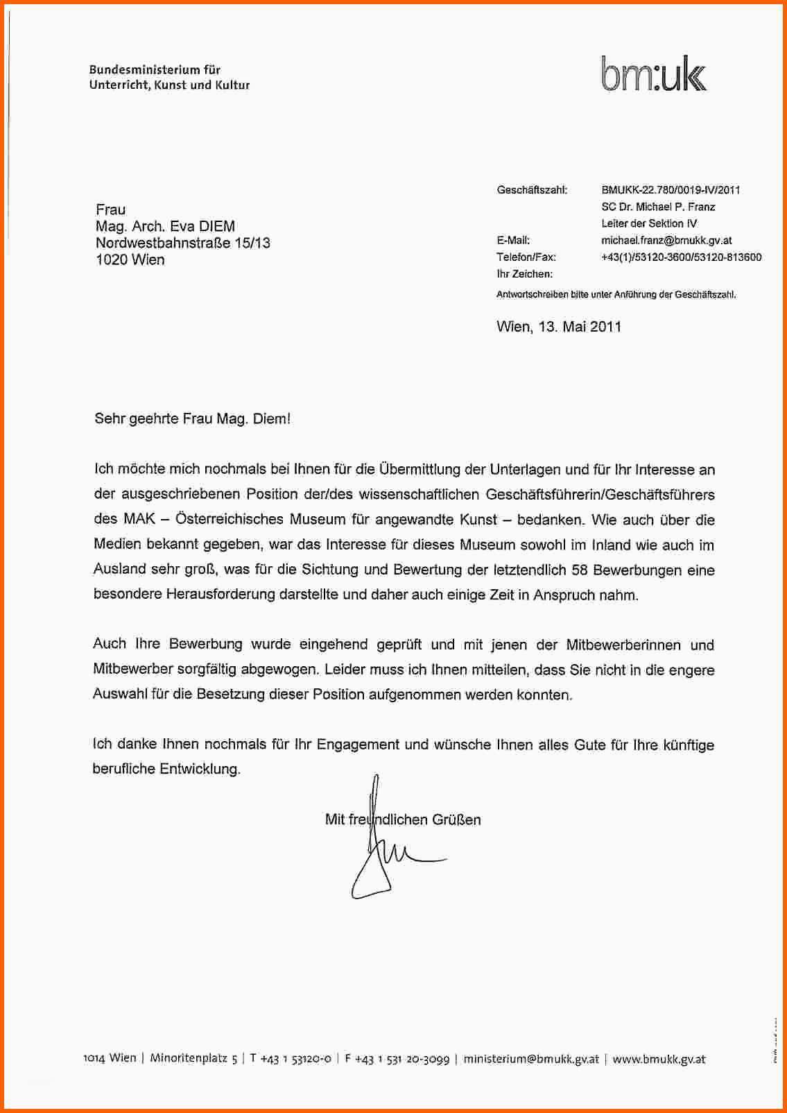 Beeindruckend Einzigartig 26 Designvorlage Absage Bewerbung Kenramsley