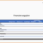 Beeindruckend Finanzierungsplan
