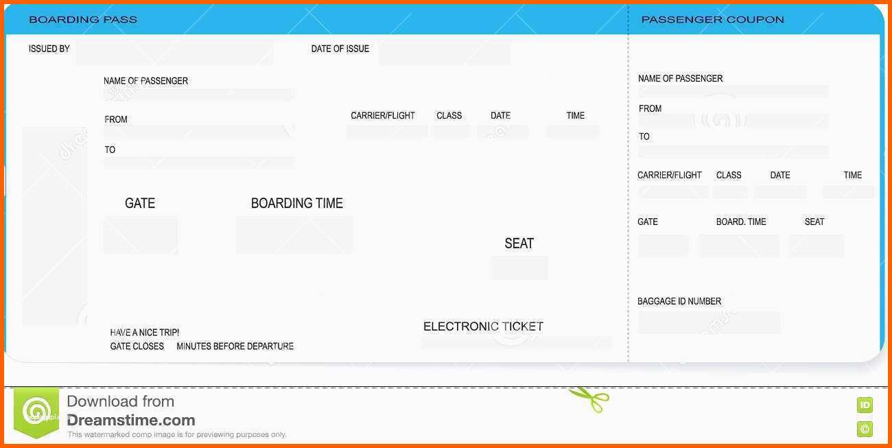 Beeindruckend Flugticket Vorlage Download Kostenlos Neu Muster Einer