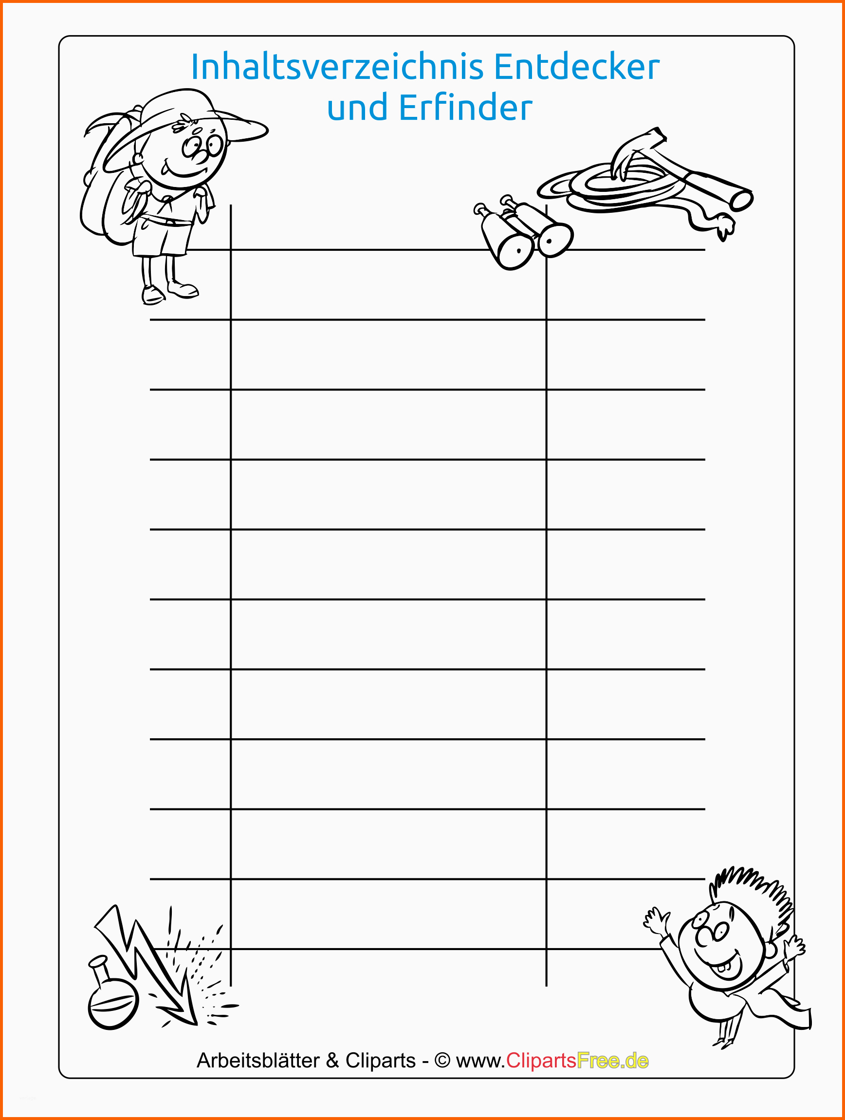 Beeindruckend Inhaltsverzeichnis Vorlage Schule - Kostenlos Vorlagen