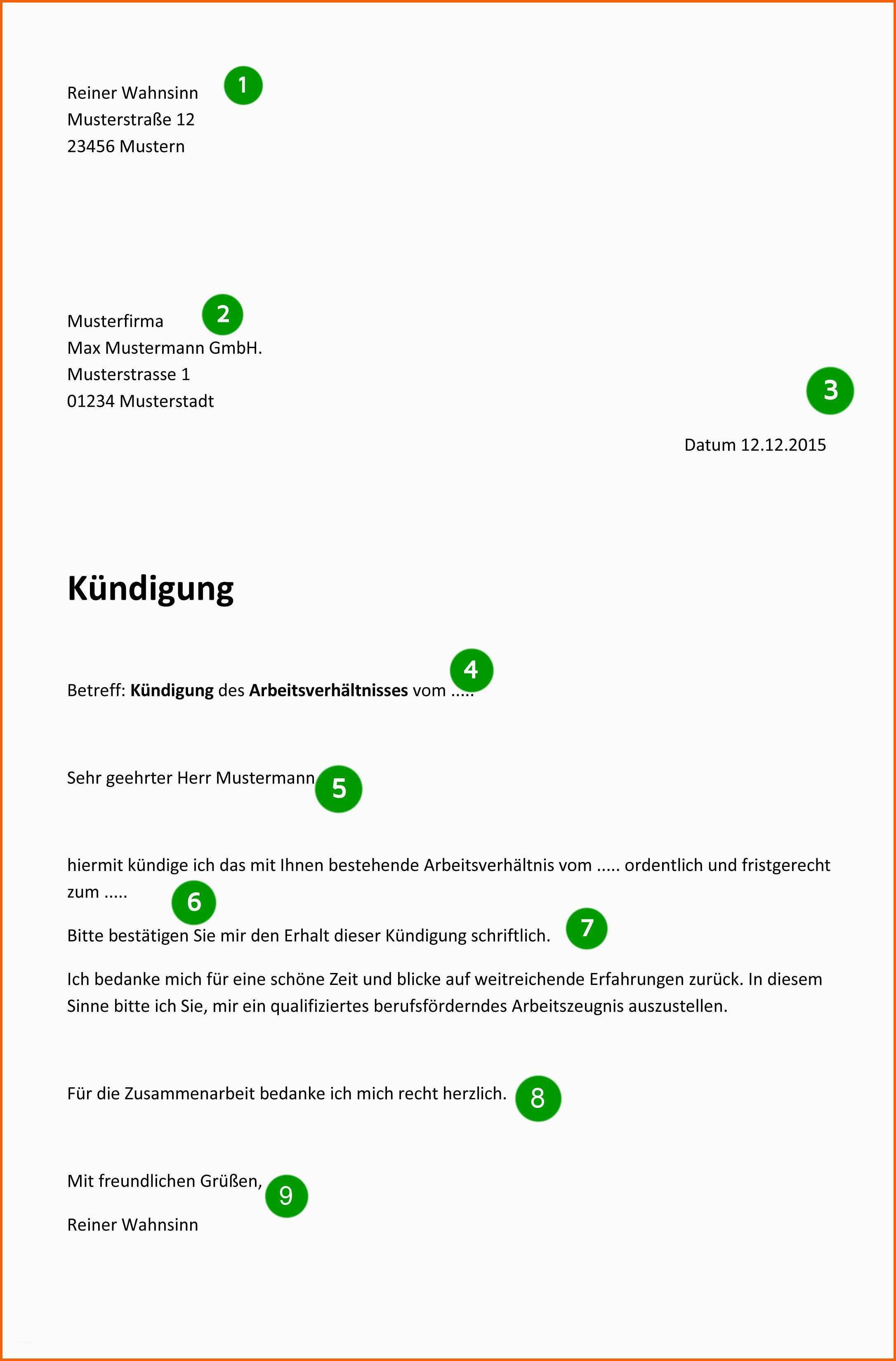 Beeindruckend Kostenloses Kündigungsschreiben Muster Everbill Magazin
