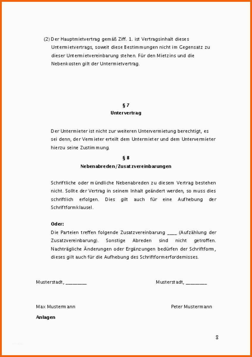 Beeindruckend Kündigung Mietvertrag Vorlage Kostenlos