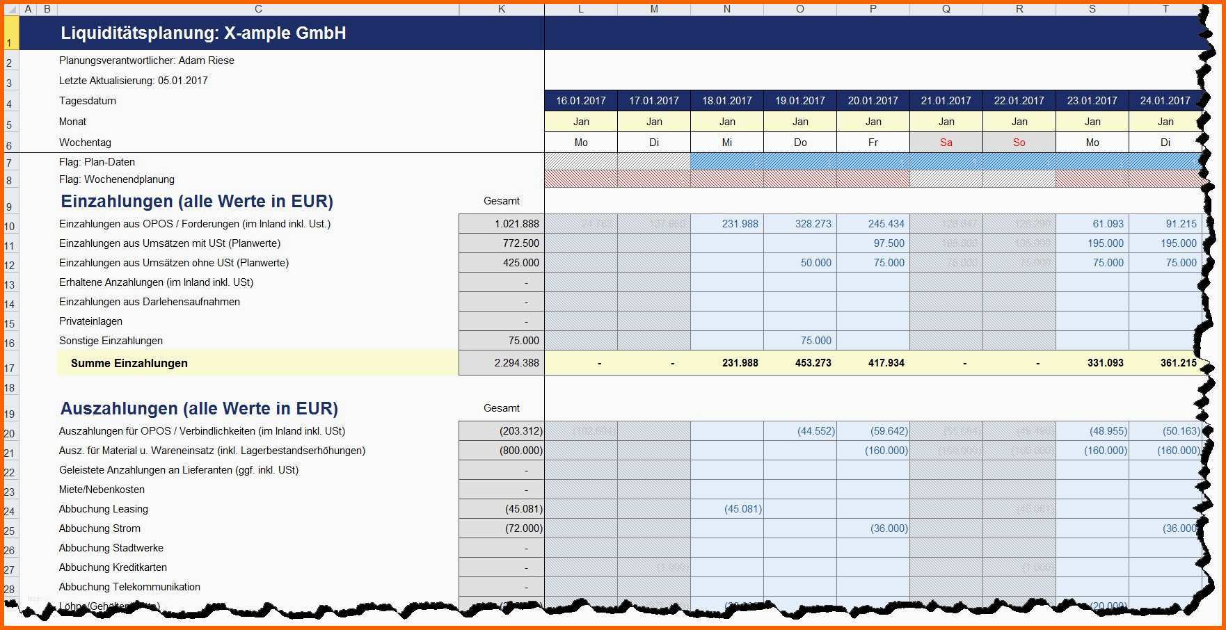 Beeindruckend Liquiditätsplanung Excel Vorlage Kostenlos Gut Fahrtenbuch
