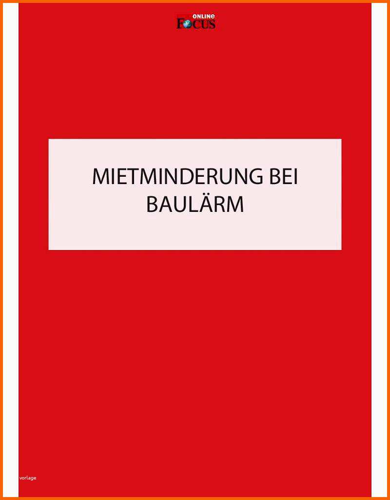 Beeindruckend Mietminderung Bei Baulärm Focus Line Pdf Shop