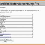 Beeindruckend Nebenkostenabrechnung Mit Excel Vorlage Zum Download